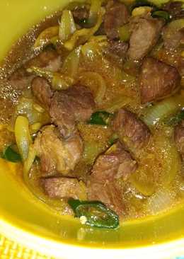 Tumis daging sapi cabe hijau