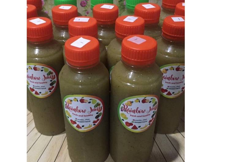 resep lengkap untuk Diet Juice Papaya Passion Fruit Golden Melon Mint