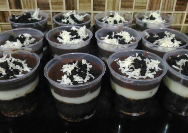 resep masakan Puding Coklat Susu Oreo Chezz