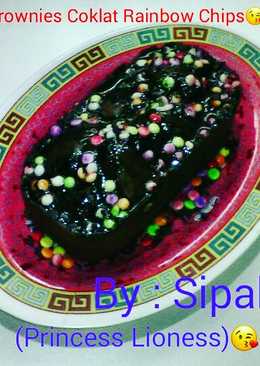 Brownies Coklat Rainbow Chips