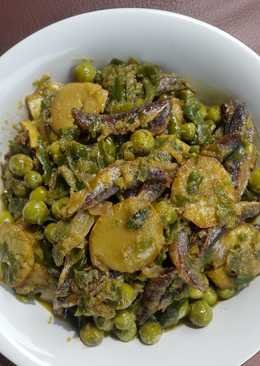 Cabe ijo jengkol, ikan asin dan pokak