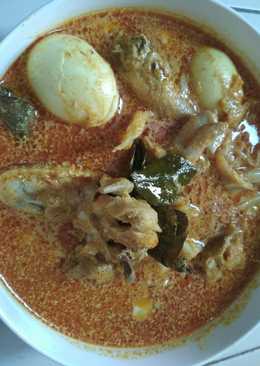 Gulai ayam kampung dan telur