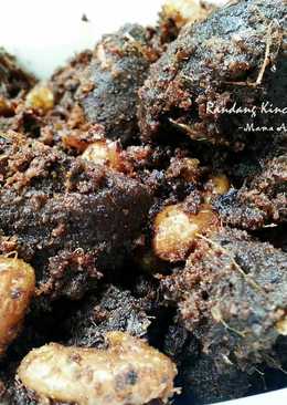 Rendang + Kacang Merah (Tips agar Rendang Hitam)