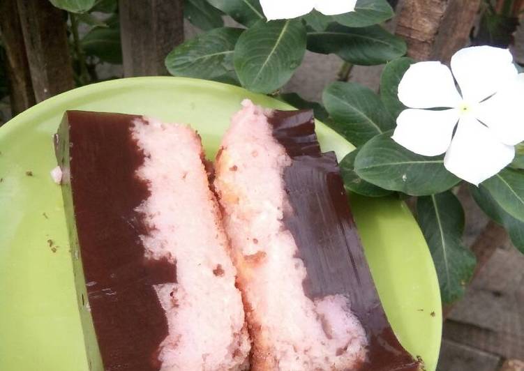 gambar untuk cara membuat Puding roti coklat