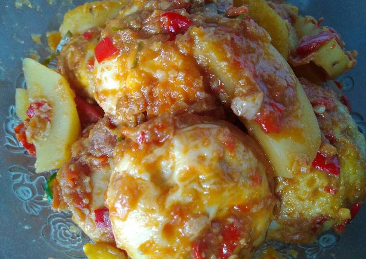 resep masakan Telor Ceplok Bumbu Balado Sederhana