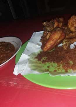 Ayam goreng bumbu & sambel terasi dadakan