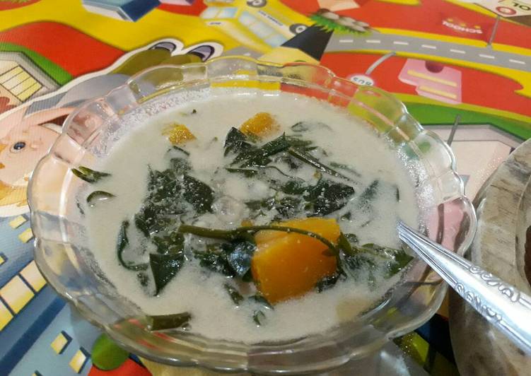 resep lengkap untuk Sayur manis daun katuk & waluh (labu kuning)