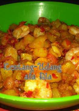 Balado Kentang Mix Udang Pedas