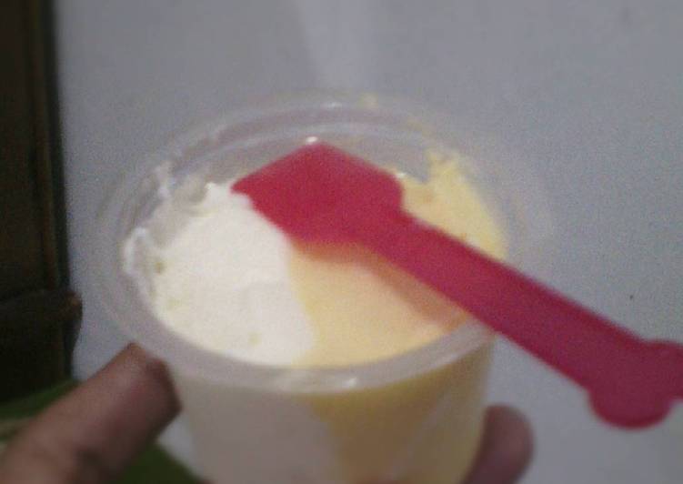 gambar untuk cara membuat Es krim mangga vanila