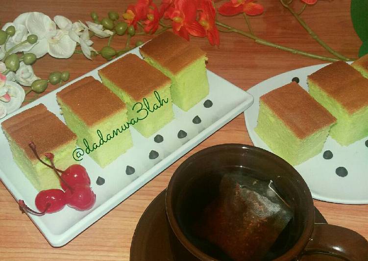 gambar untuk resep makanan Ogura Pandan Cake Oven Tangkring