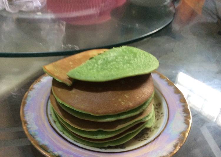 Resep Pancake pandan, super simpel no ribet By Santy sansan