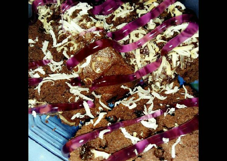 bahan dan cara membuat Brownies nutricake blueberry