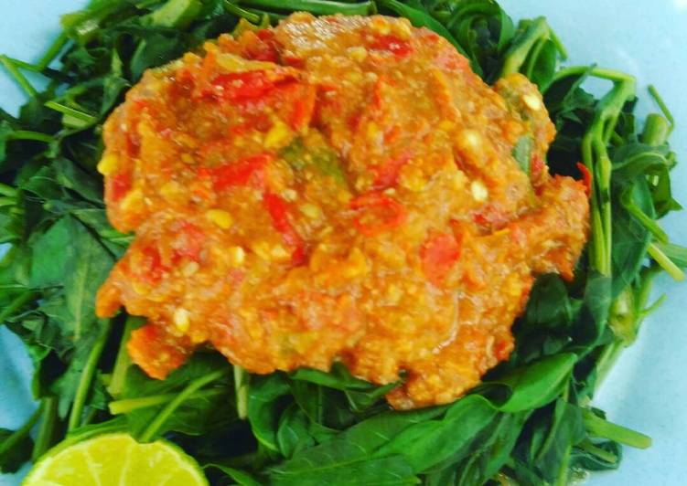 Resep Plecing kangkung By Yoyoh Rachmatunnisa