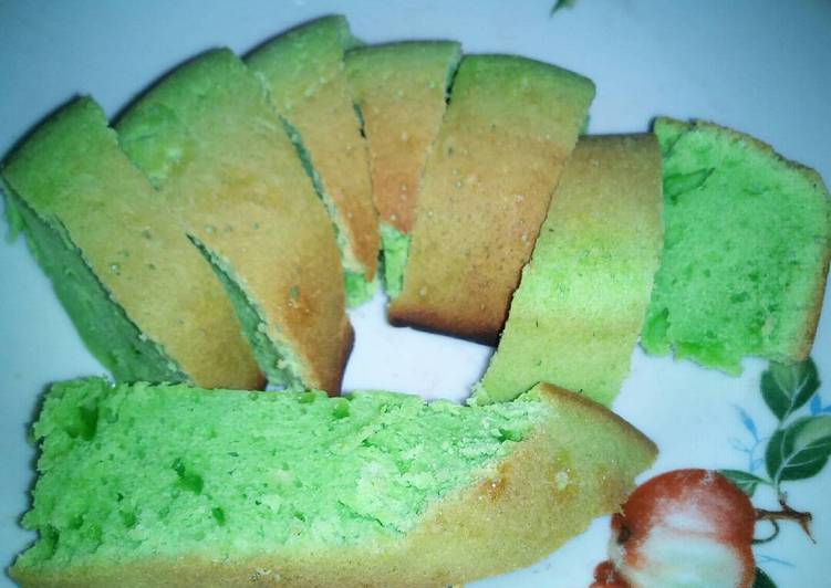 resep lengkap untuk Bolu Pandan Panggang