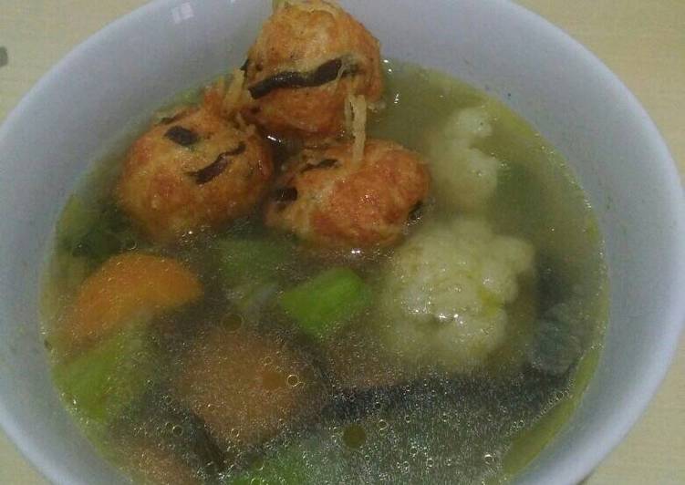 cara membuat Sop bola bola rambutan