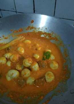 Telor puyuh& bakso balado super pedas