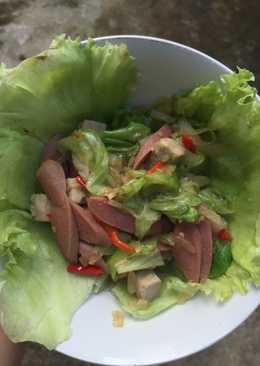 Tuna sosis tumis selada (lettuce)