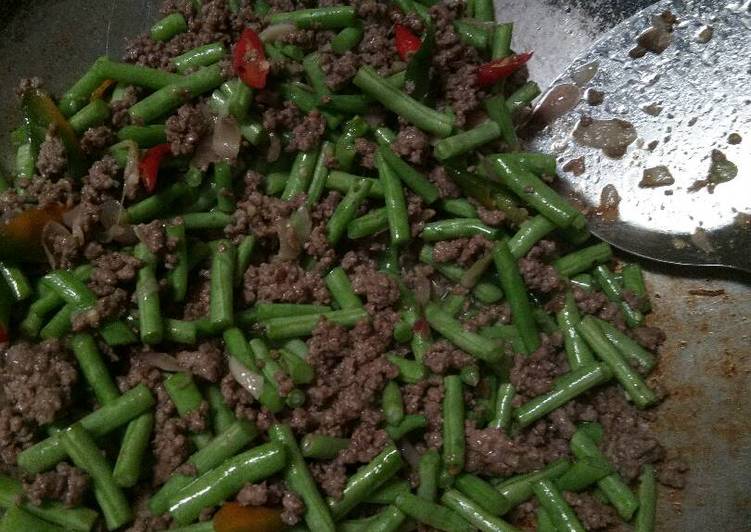 resep makanan Tumis buncis daging cincang