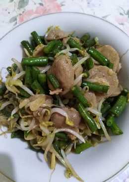 Tumis Kacang Panjang Toge Bakso