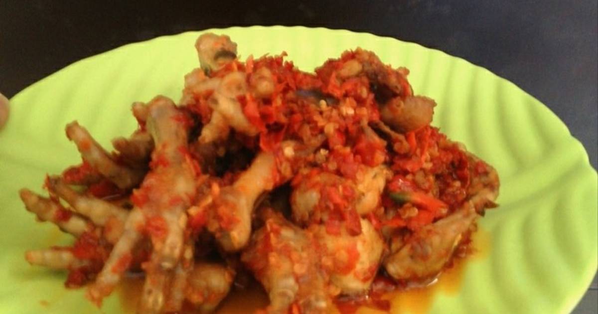 Resep Ayam ceker balado ala ghea stefani