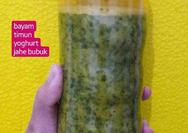 gambar untuk resep makanan Jus Bayam-Timun-Yoghurt-Jahe Bubuk