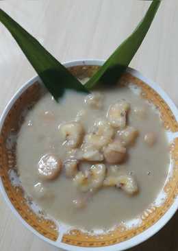 Kolak pisang + biji salak kuah durian