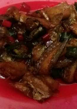 Oseng ikan asin pedas manis