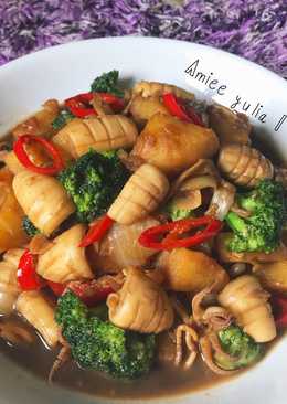 Cumi tumis kentang brokoli