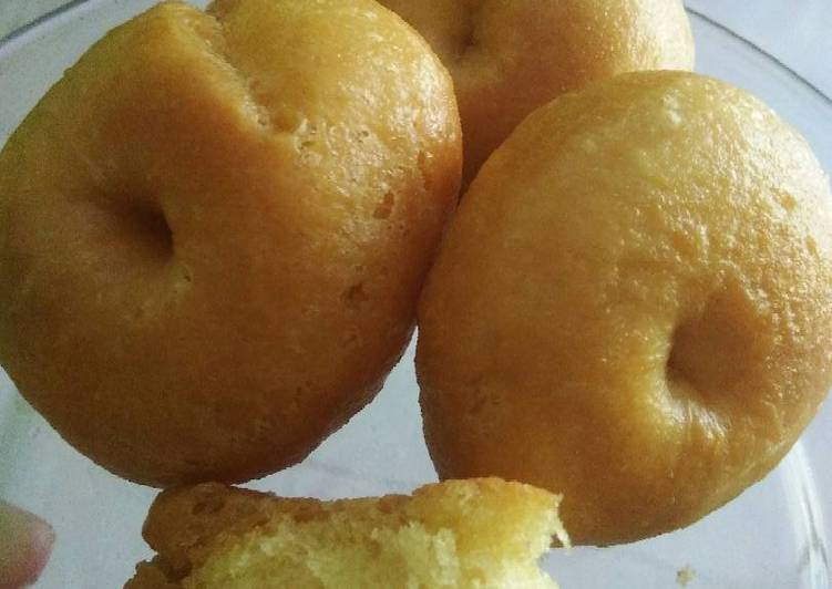 resep masakan Donat ekonomis (tanpa telur, tanpa kentang, enak, kres kres ??)