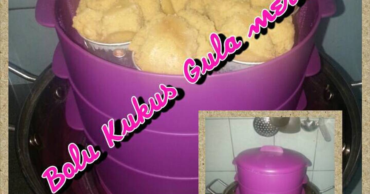 Resep Bolu kukus gula merah with steam it tupperware Resep Bolu kukus gula merah with steam it tupperware