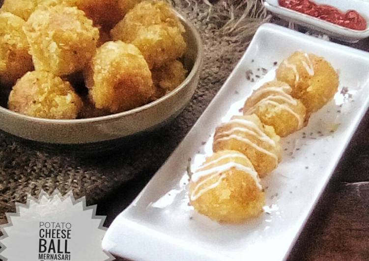 bahan dan cara membuat Potato cheese ball