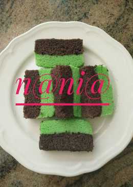 *brownies ketan hitam lapis cake pandan*