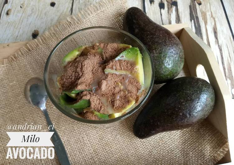 cara membuat Milo Avocado