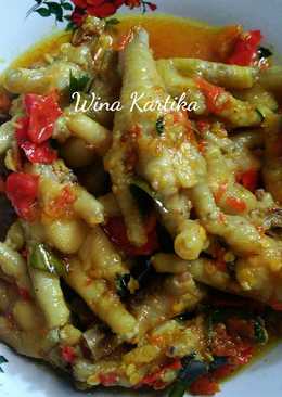 Seblak ceker pedas keriting