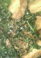 Sayur bening bayam tahu