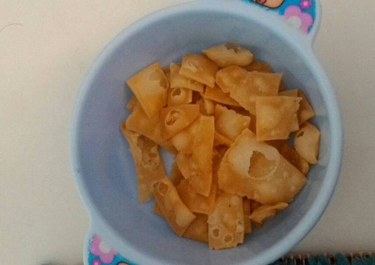 resep makanan Kulit pangsit kriuk