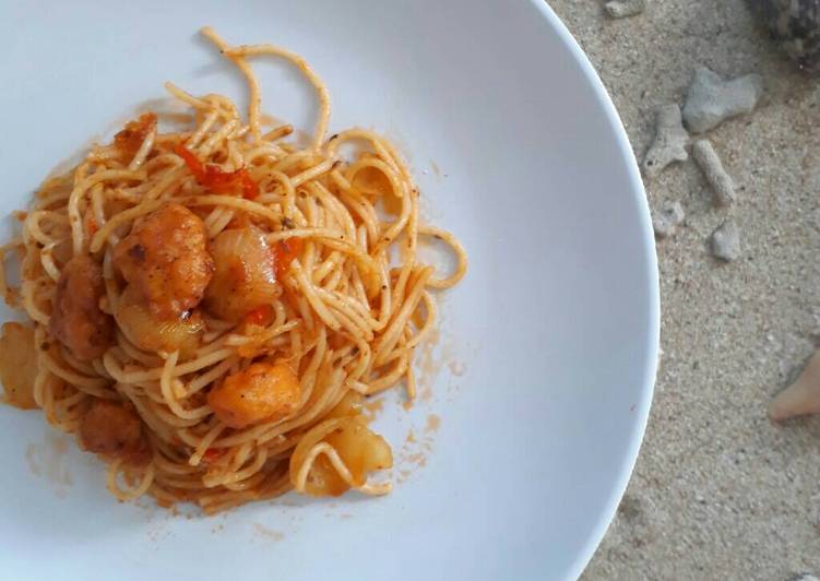 resep lengkap untuk Spagetti bolognese ikan kakap