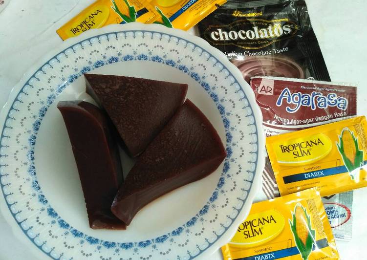 resep lengkap untuk Agar-agar Cokelat Praktis