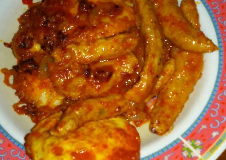 Resep Balado telor ceplok dan otak - otak By Irma Savira