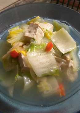 Sayur sawi putih dan tahu