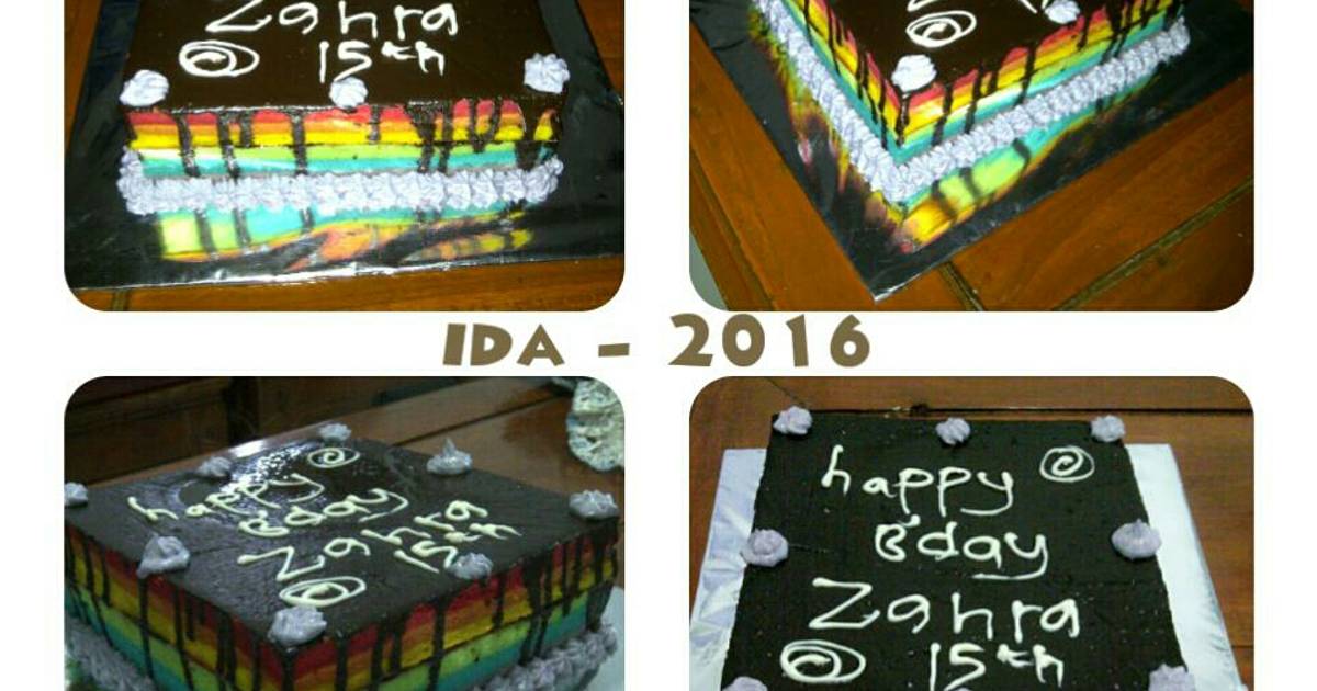 Resep Rainbow Cake Ulang Tahun Mudah