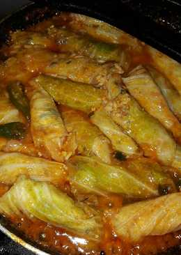 Mahsyi (daging giling bumbu balut daun kol)