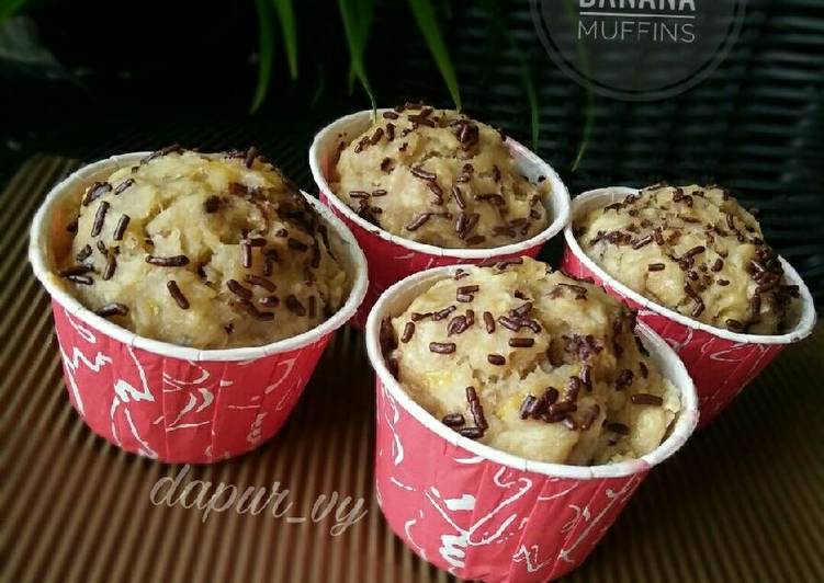 gambar untuk resep makanan Eggless BANANA Muffins??