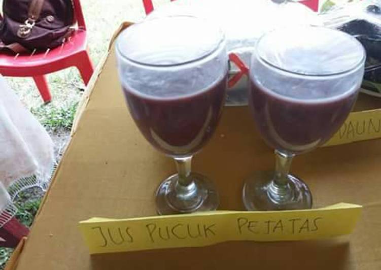 cara membuat Jus Pucuk Ubi Jalar