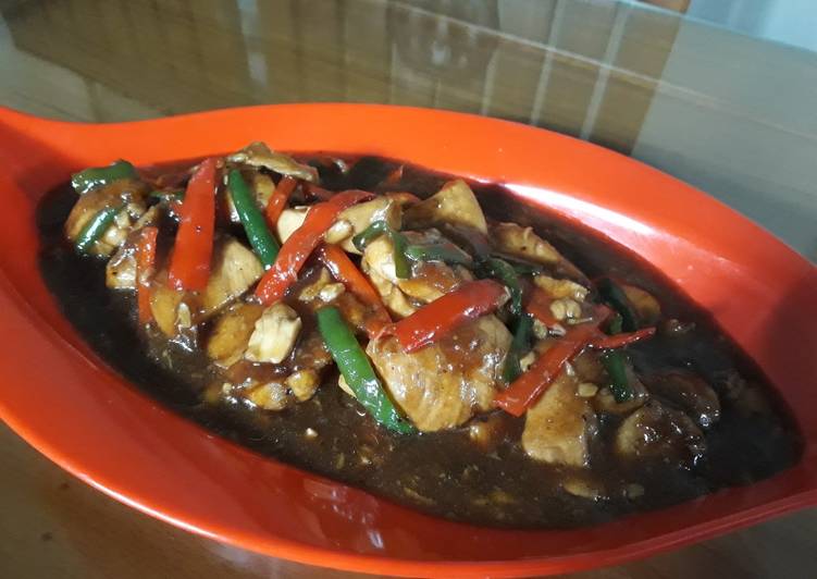 resep makanan Ayam Lada Hitam