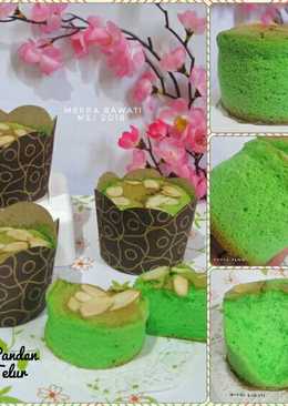 Chiffon Cupcake Putih Telur (Pandan)