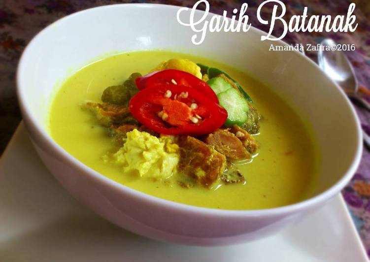 resep lengkap untuk Garih Batanak (ikan asin Masak Santan)