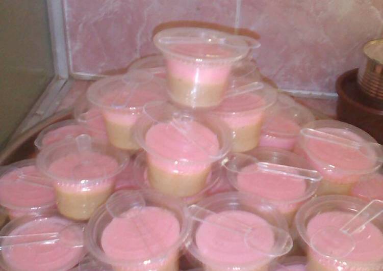 resep lengkap untuk Puding santan gula merah vs puding SKM