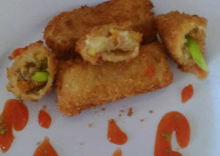 resep Risoles rogout ayam,wortel,kentang dan kol