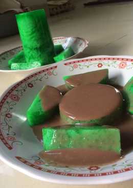 Agar / Puding Lumut topping Vla Coklat (homemade)